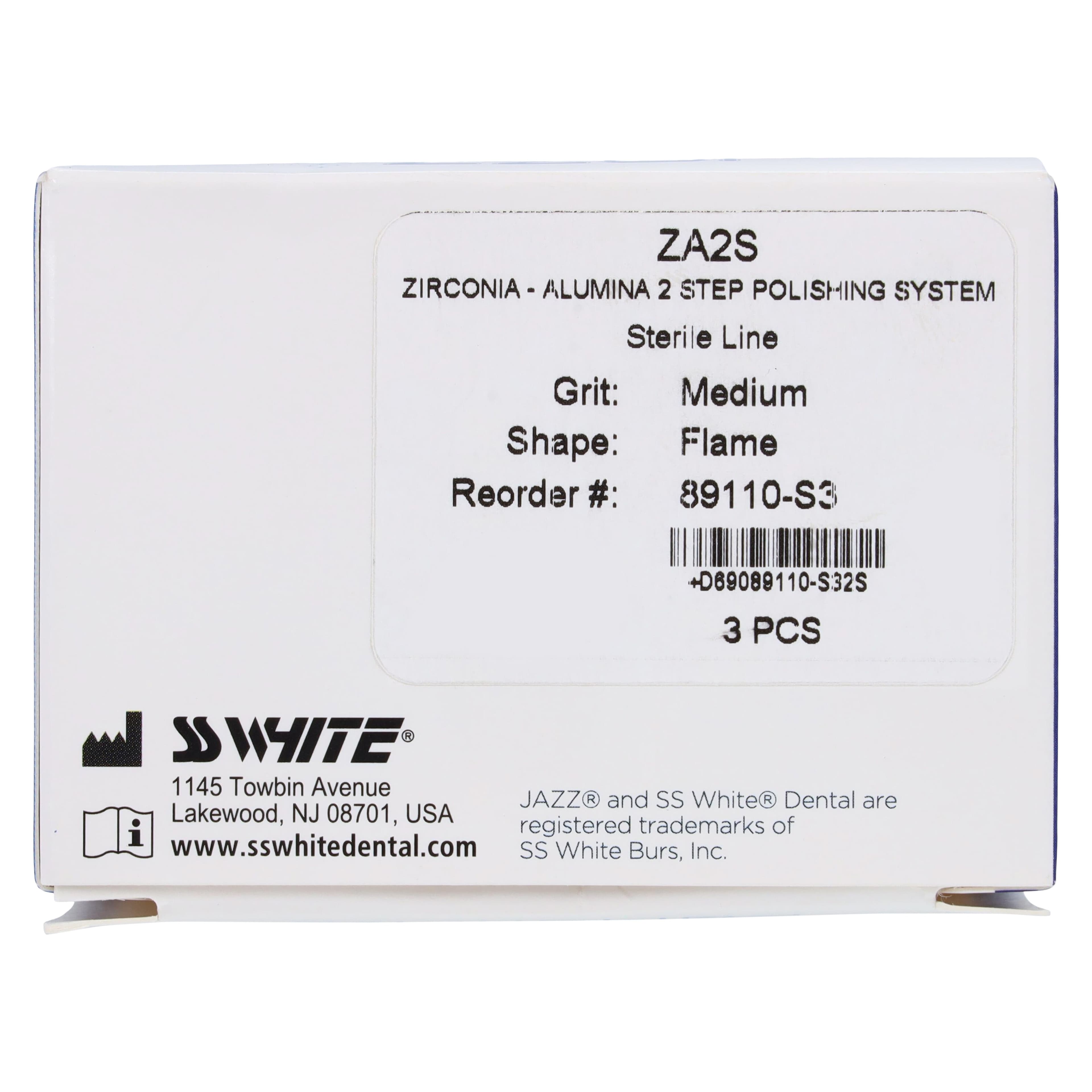 Jazz ZA2S Zirconia-Alumina 2-Step Universal Polishing System, Medium, FG, Flame, Sterile, 3/Pkg, 89110-S3 thumbnail 5