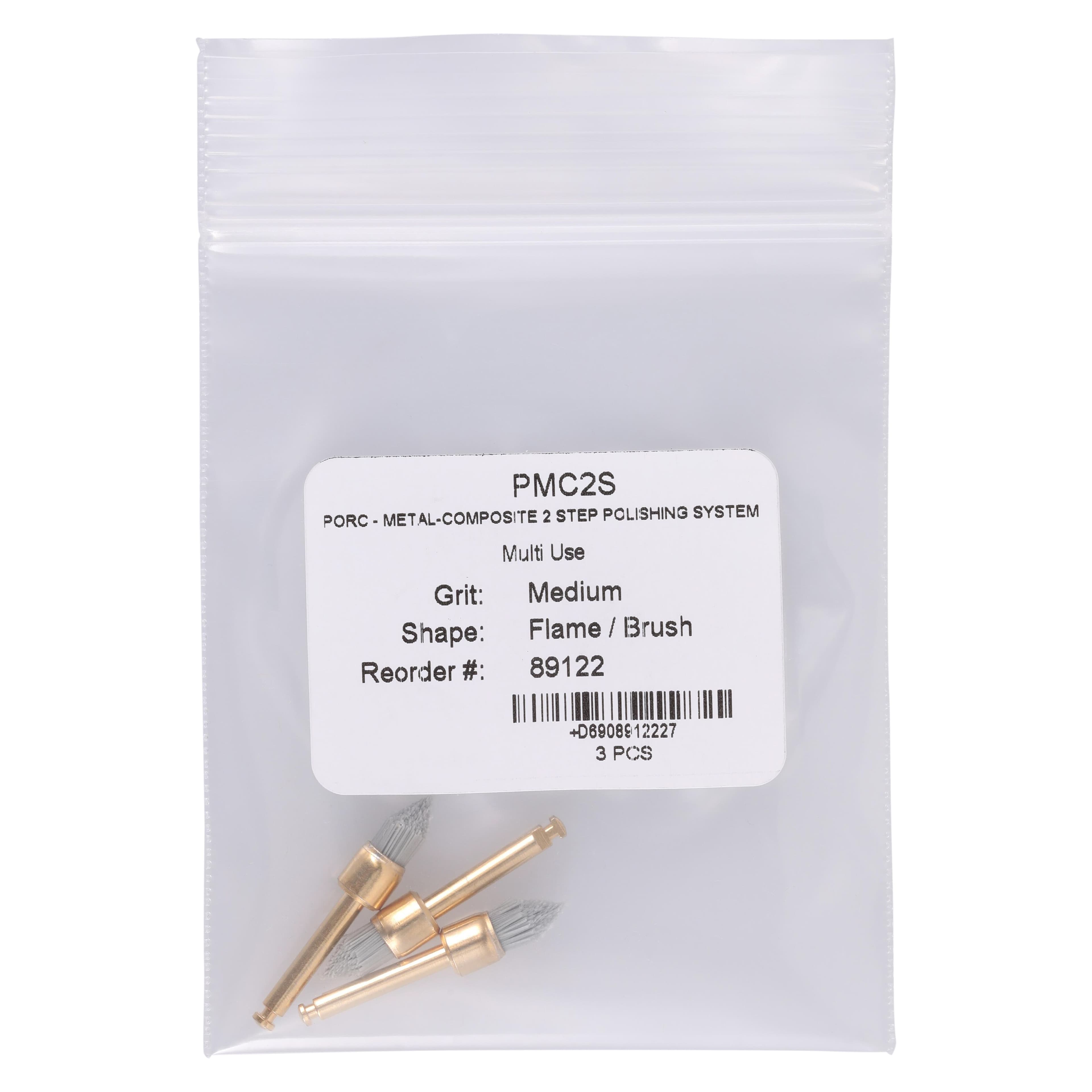 Jazz Pro Brush Polisher PMC2S, Medium Flame/Brush, Diamond Impregnated, RA Latch-Type, 3/Pkg, 89122 thumbnail 4