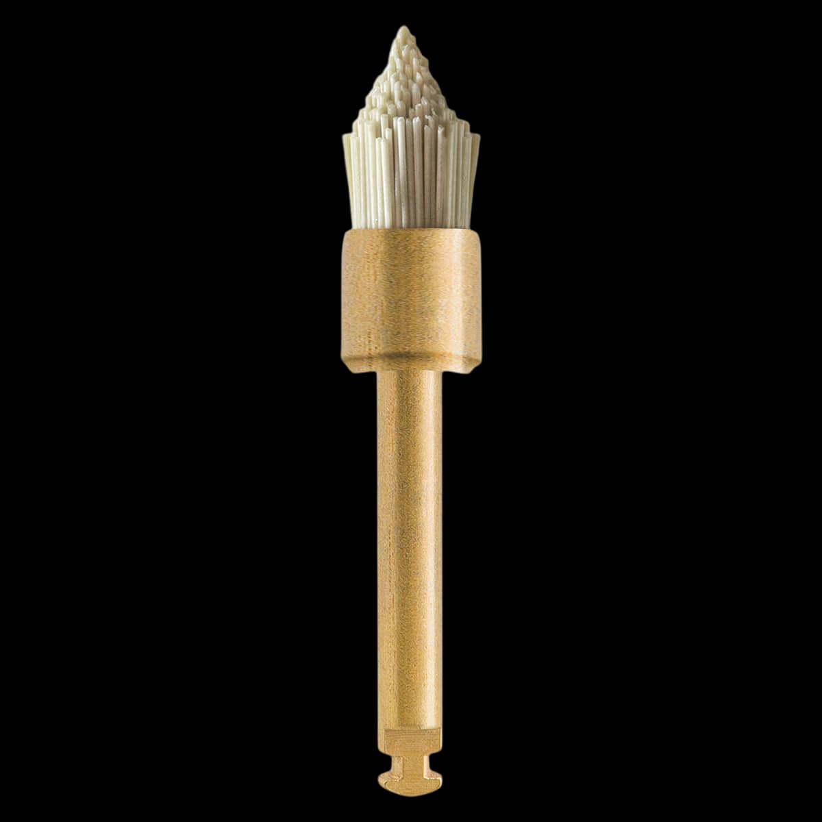 Jazz Pro Brush Polisher PMC2S Fine Flame/Brush, Silicon Carbide Impregnated, RA Latch-Type, 3/Pkg, 89125 - Jazz&reg; Pro Brush Polisher - PMC2S Porcelain-Metal-Composite Polishing System - Fine Flame/Brush - Image 1