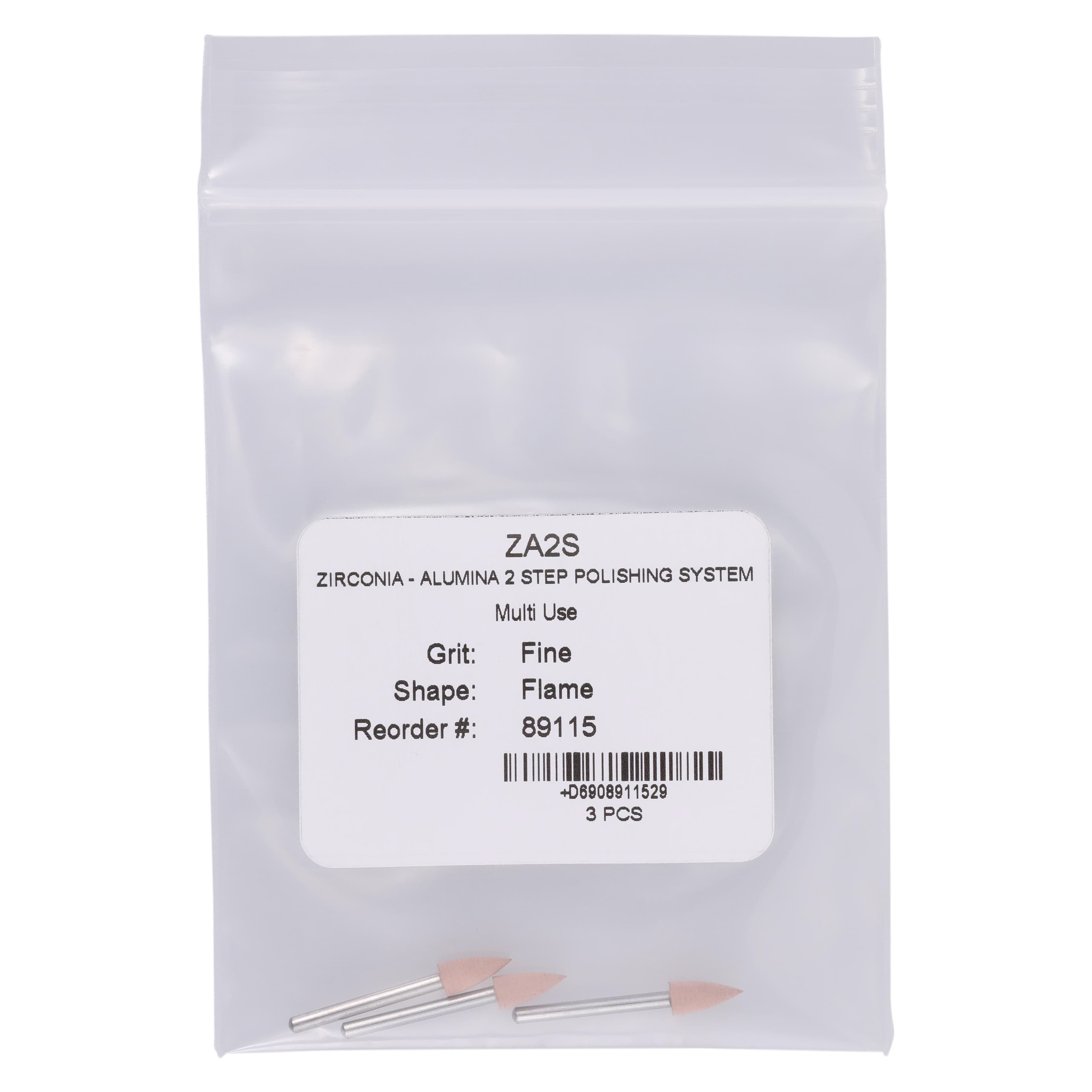 Jazz ZA2S Zirconia-Alumina 2-Step Universal Polishing System, Fine, FG, Flame, 3/Pkg, 89115 thumbnail 4
