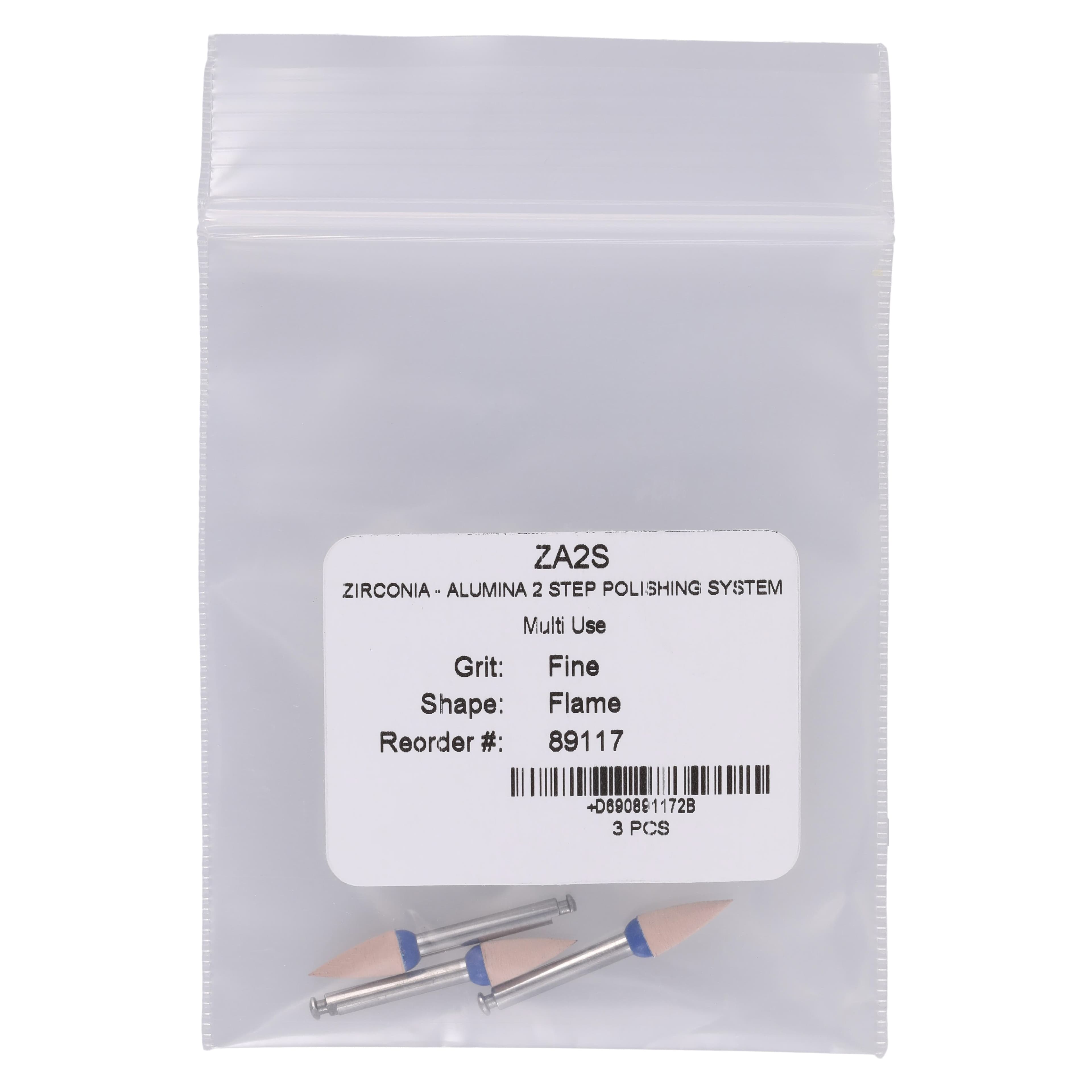 Jazz ZA2S Zirconia-Alumina 2-Step Universal Polishing System, Fine, RA, Flame, 3/Pkg, 89117 thumbnail 4