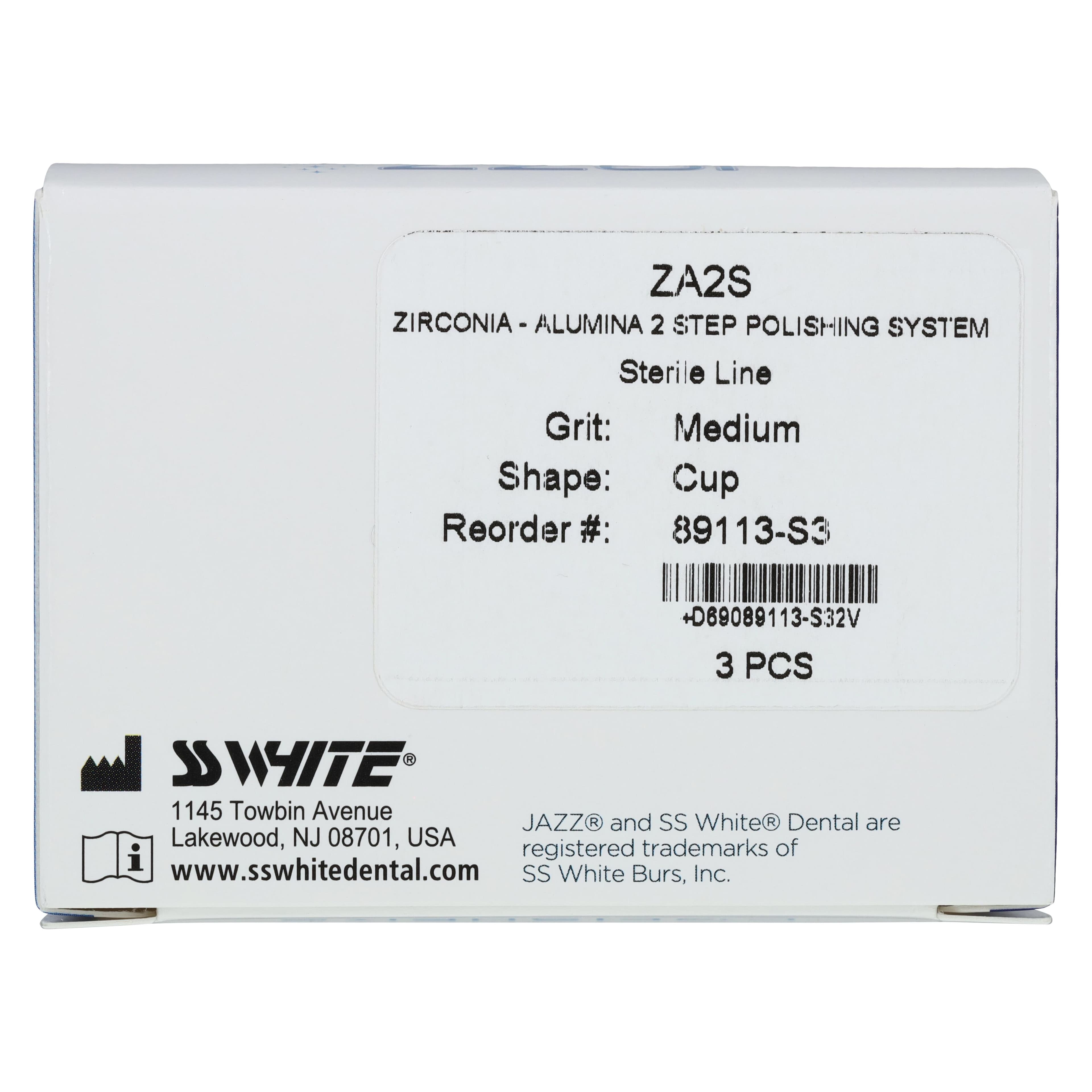 Jazz ZA2S Zirconia-Alumina 2-Step Universal Polishing System, Medium, RA, Cup, Sterile, 3/Pkg, 89113-S3 thumbnail 5