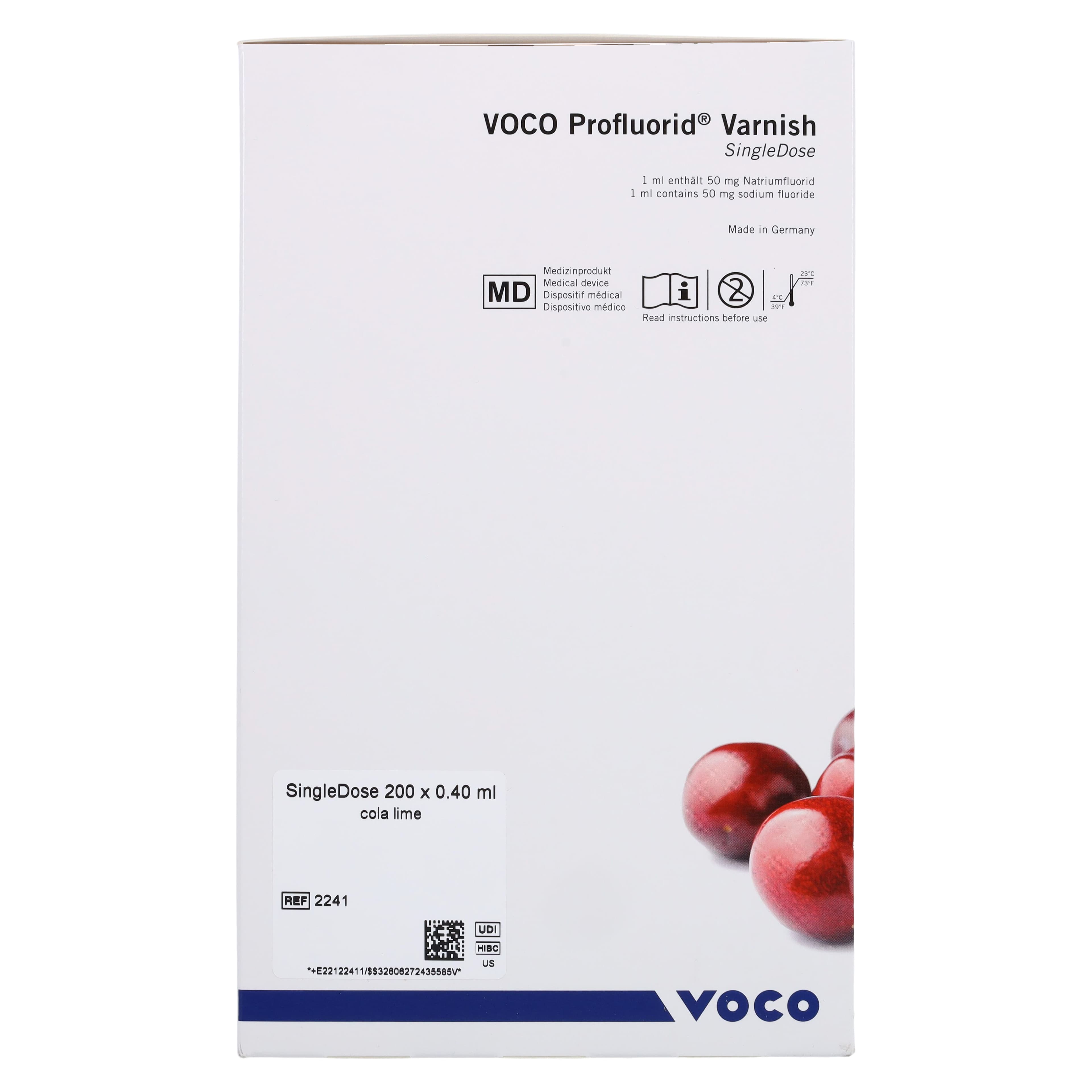VOCO Profluorid 5% Sodium Fluoride Varnish, Single Dose, 0.4 mL, Cola-Lime, 200/Pk thumbnail 7