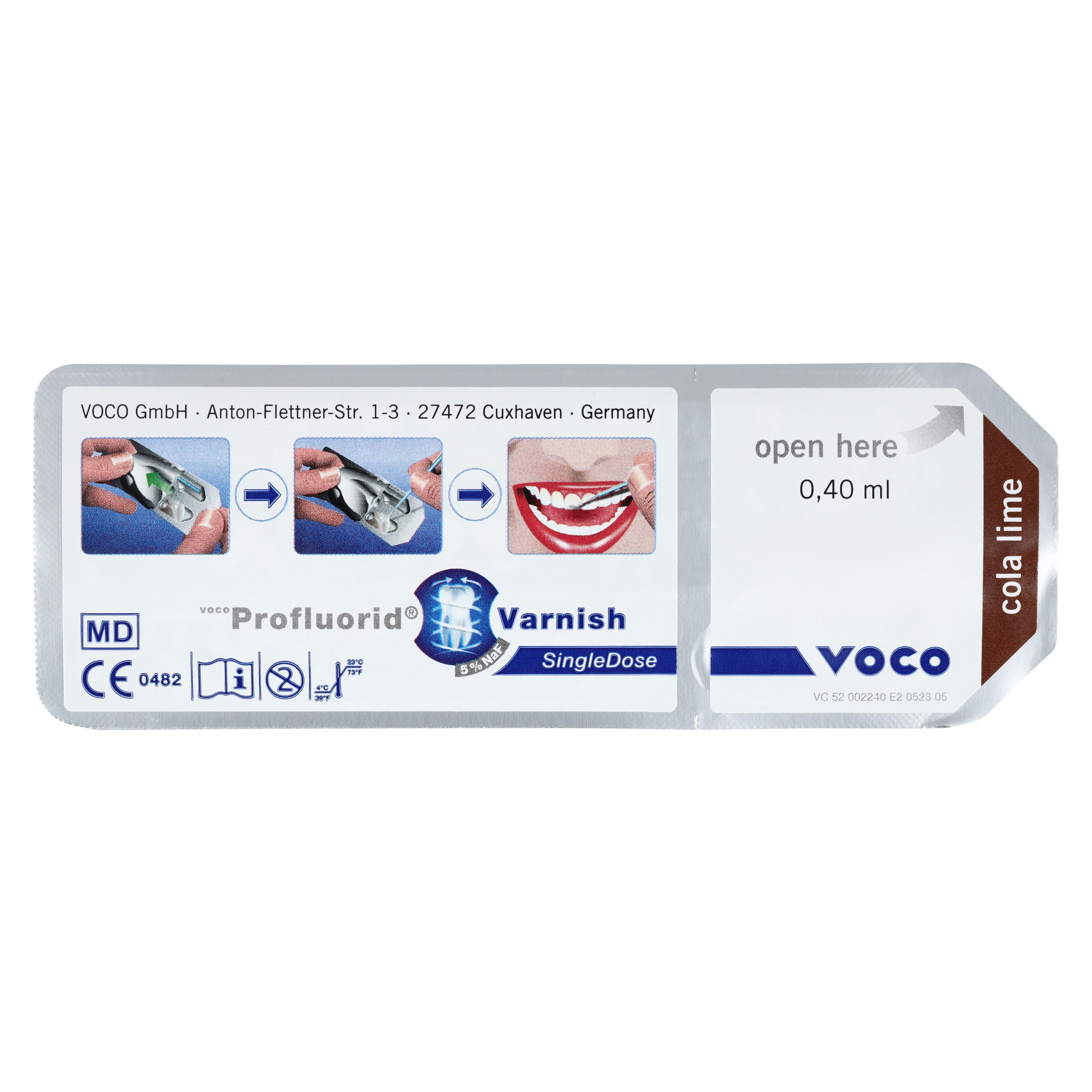Profluorid Varnish 5% Sodium Fluoride, SingleDose, Cola Lime, 0.4 mL Adult, 50/Pkg thumbnail 2