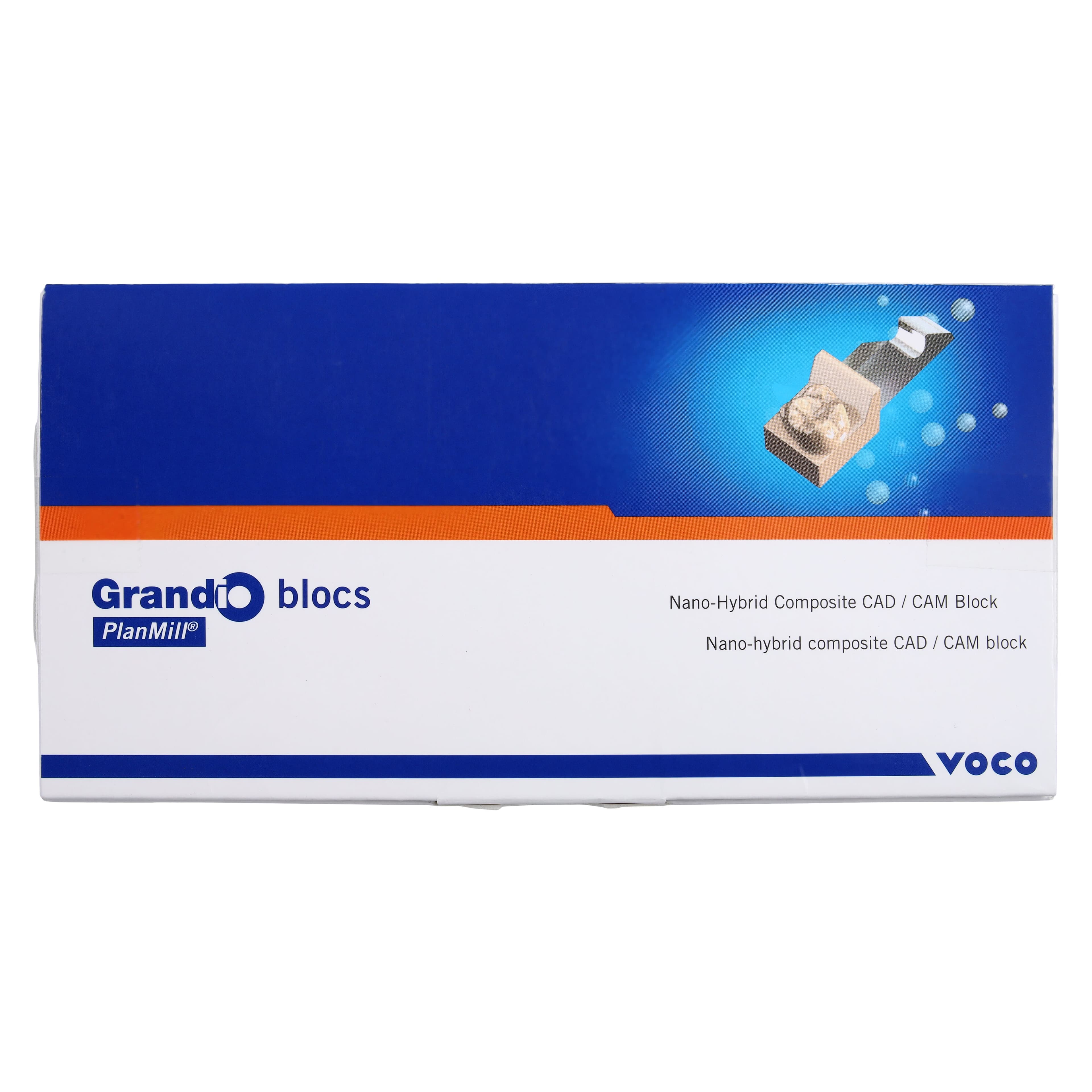 Grandio Blocs PlanMill Nano-Ceramic Hybrid CAD/CAM Block, HT (High Translucency), Size 14L, Shade A2, Pack of 5 thumbnail 2