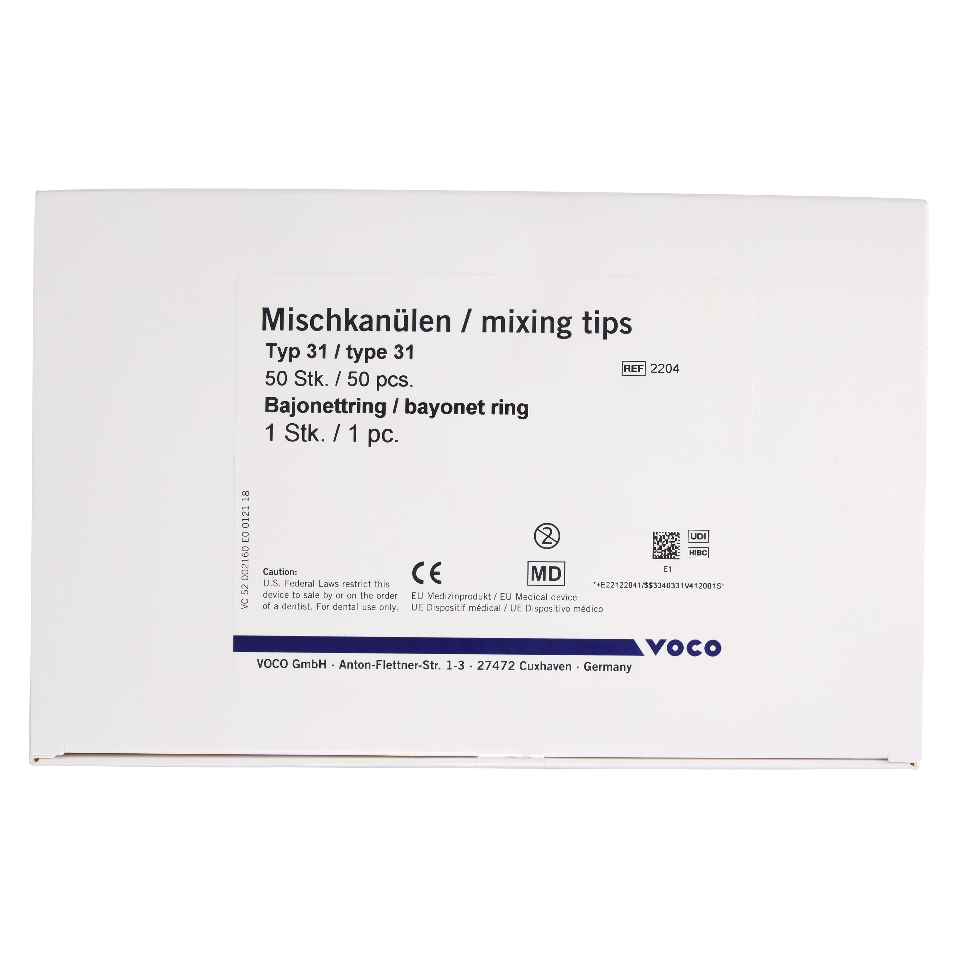 VOCO Type 31 Mixing Tips for V-Posil VPS Impression Material, Yellow, 50/Pkg thumbnail 3