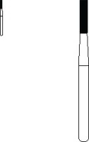 SS White #558L Straight Fissure Flat End Cross-Cut Carbide Bur, HP, 1.2 mm Diameter, 4.5 mm Length, 10/Pkg, 14907 - Flat End Straight Cross-Cut HP Carbide Burs - Image 1