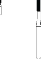 Great White Gold Series Carbide Bur, FG, Straight Cross Cut Fissure, #558, 1.2 mm Diameter, 3.8 mm Head Length, 10/Pk, 18222 - Great White Gold Series Carbide Burs, FG, Straight Cross Cut Fissure, # 558, 10/Pk, 18222 - Image 1