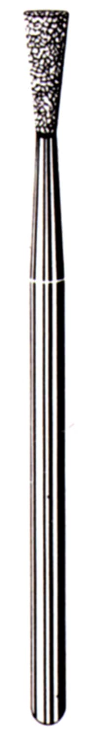 SS White Express Line Lab Diamond Bur, Inverted Cone, Medium Grit, HP (Straight Handpiece), 806-030, 44.5 mm, Pack of 5 - #806/030 Medium Express Line Lab Diamond Bur Inverted Cone HP Pack of 5 - Image 1