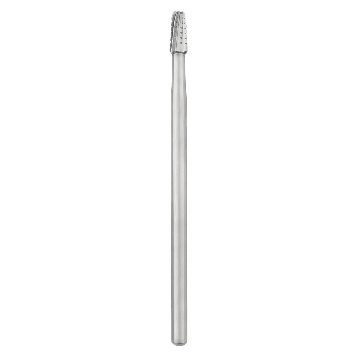 SS White Oral Surgery Carbide Bur, #1703L, Round End Tapered Fissure, Cross Cut, HP Shank #2, 2.1 mm Head Diameter, 51 mm Length, Sterile, 10/Pk, 30028 - Sterile Oral Surgery Carbide Burs, FGOS, Shank 2, Long Round End Taper, # 1703L, 2.1 mm, 10/Pk - Image 1