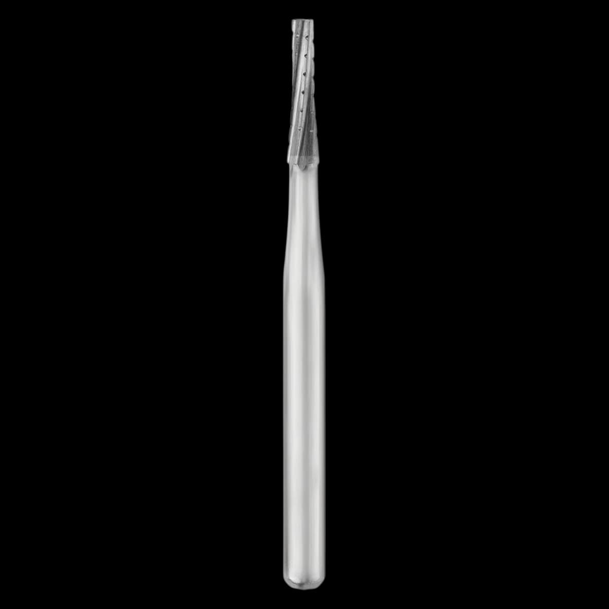 SS White FG #701L Tapered Fissure Flat End Crosscut Carbide Bur, Friction Grip, 1.2 mm Diameter, 5.0 mm Head Length, 100/Pkg - Standard Operatory Carbide Burs – FG - Tapered Fissure Flat End Crosscut, # 701L, 1.2 mm Diameter, 5.0 mm Length, 100/Pkg - Image 1