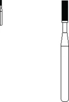 SS White FG #58 Straight Flat End Fissure Carbide Bur, Friction Grip, 10/Pk, 14996 - Standard Operative Carbide Burs, FG, Straight Flat End Fissure, # 58, 10/Pk, 14996 - Image 1