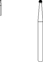 SS White Standard Operatory Carbide Bur, HP, Round #2, 1.0 mm Diameter, 0.7 mm Length, 100/Pkg - Standard Operatory Carbide Burs – HP, Round - # 2, 1.0 mm Diameter, 0.7 mm Length, 100/Pkg - Image 1