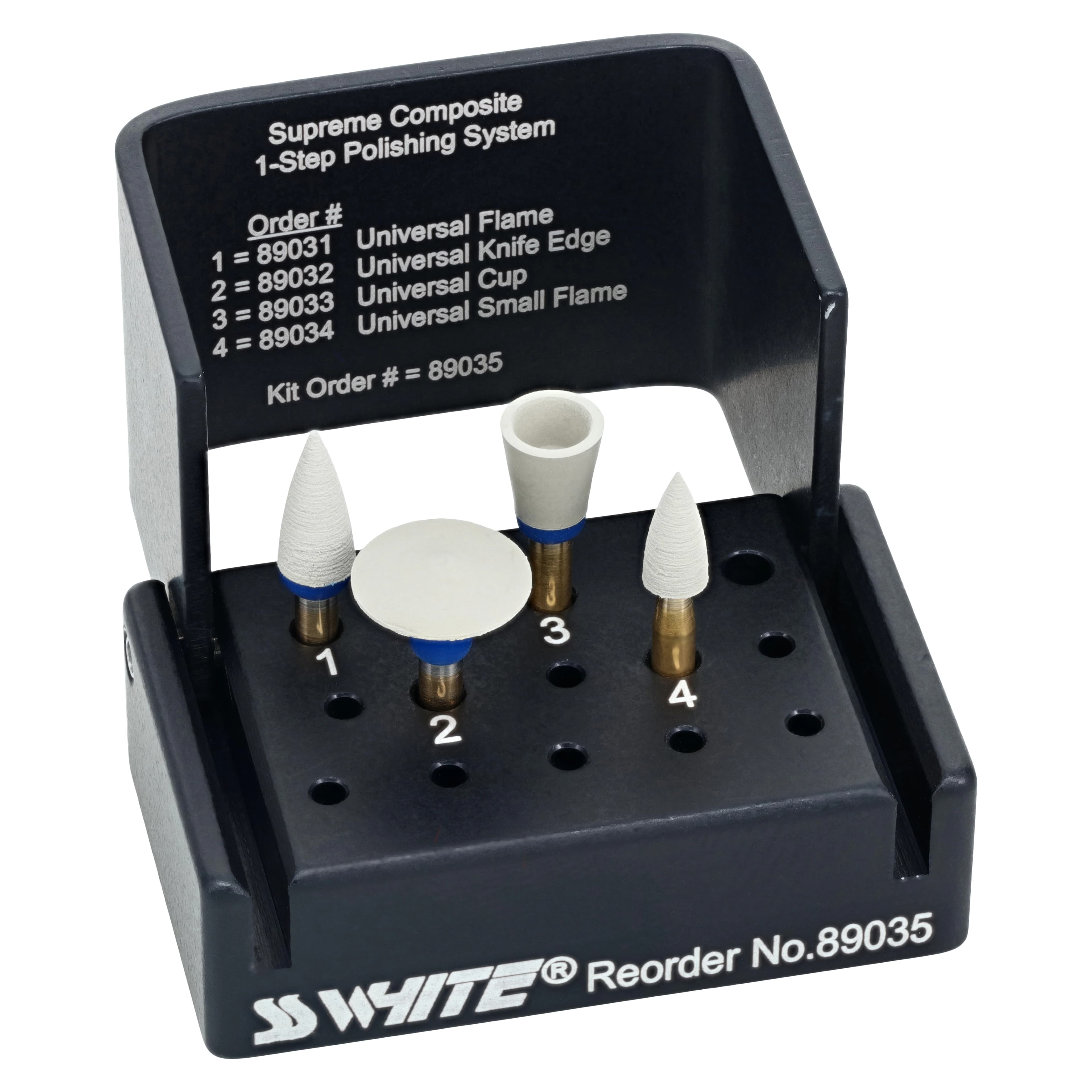 Jazz Supreme Diamond Polishers, RA, 4-Piece Kit with Autoclavable Bur Block, 4/Pk, 89035 thumbnail 3