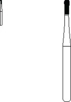 SS White FG #245 Short Shank Amalgam Prep Carbide Bur, Friction Grip, 100/Pk, 13243 - Standard Operative Carbide Burs, FGSS, Amalgam Prep, # 245, 100/Pk, 13243 - Image 1
