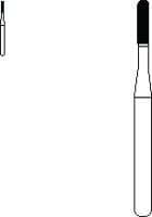 SS White FG #1557 Carbide Bur, Straight Round End Cross Cut Fissure, Short Shank, 10/Pk, 15022 - Standard Operative Carbide Burs, FGSS, Straight Round End Cross Cut Fissure, # 1557, 10/Pk, 15022 - Image 1
