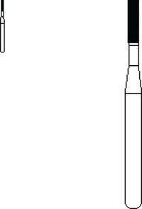 SS White FG #557 Straight Fissure Crosscut Carbide Bur, Flat End, Friction Grip, 1.0 mm Diameter, 3.8 mm Length, 10/Pk, 15006 - Standard Operative Carbide Burs, FG, Straight Cross Cut Fissure, # 557, 10/Pk, 15006 - Image 1