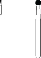 SS White Oral Surgery Carbide Bur, Round #6, J-Notch Shank, 1.8 mm Head Diameter, 44.5 mm Length, Sterile, 10/Pkg - Oral Surgery Burs – J-Notch Shank #4 (44.5 mm Length), 10/Pkg - Round, Size #6, 1.8 mm Diameter - Image 1