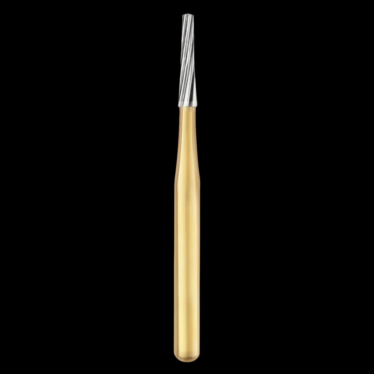 SS White 12-Blade Trimming & Finishing Carbide Bur, FG, Tapered Fissure, Flat End, #7713, 5/Pk, 15713-5 - 12-Blade Trimming & Finishing Carbide Burs, FG, Flat End Taper, # 7713, 5/Pk - Image 1