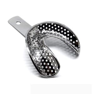 US Elite Stainless Steel Perforated Impression Tray, Lower #1, X-Large, Each thumbnail 2