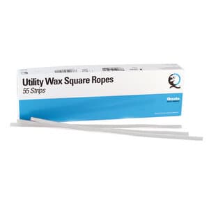 Quala Utility Wax Square Ropes, White, 55 Count - White Square Rope Wax (55) - Image 1
