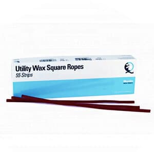 Quala Utility Wax Square Ropes, Red, 55 Count - Red Square Rope Wax (55) - Image 1