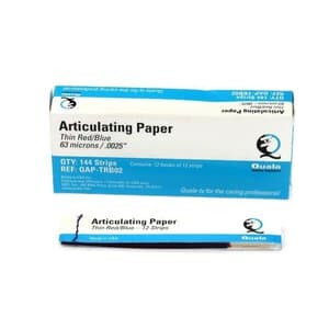 Crosstex Thin Blue Articulating Paper, 0.0028" (71 Microns), 12 Books of 12 Sheets (144 Sheets/Box) thumbnail 6