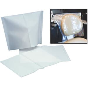 Quala Disposable Headrest Covers, 10" x 13", White, Poly Coated, Latex-Free, 500/Case thumbnail 2