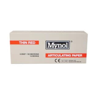 Mynol Thin Red Articulating Paper, 63 Microns, 14 Books/Box thumbnail 2