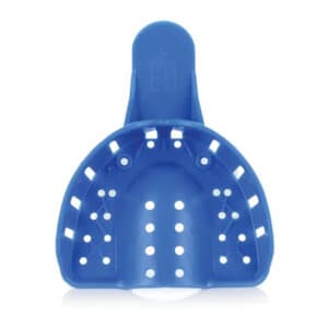 Advance Premium Impression Trays, Medium #3, Perforated Upper, Blue, Pack of 12 - ADVANCE BLUE TRAY #3 MEDIUM UPPR PK12 PERFORATED - Image 1