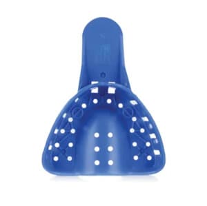 Advance Premium Impression Trays, Small #5, Perforated, Upper, Blue, Pack of 12 - ADVANCE BLUE TRAY #5 SMALL UPPR PK12 PERFORATED - Image 1