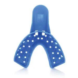 Advance Premium Impression Trays, Small #6, Perforated, Lower, Blue, Pack of 12 - ADVANCE BLUE TRAY #6 SMALL LWR PK12 PERFORATED - Image 1