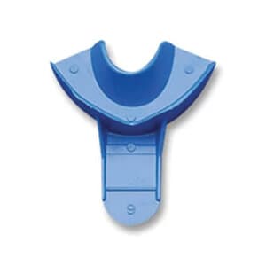 Advance Premium Impression Trays, Anterior #9 Solid Lower, Blue, Pkg/12 - ADVANCE BLUE TRAY ANT. #9 LOWER SOLID PKG/12 - Image 1