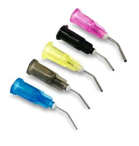 Advance Pre-Bent Dispensing Tips, 18 Gauge, Pink, Bag of 100 - ADVANCE PRE-BENT DISP TIPS PINK 18GA BAG/100 - Image 1