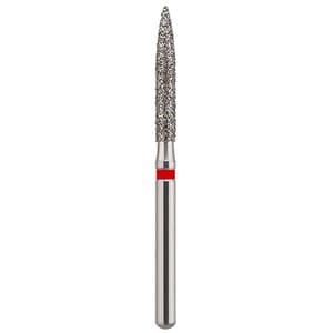 Advance Disposable Diamonds FG Short Flame 863S-012 Fine #1512.10F, Sterile, Pack of 25 - DISP DIAMONDS STERILE 863S-012F FLAME SHORT #1512.10F PK25 - Image 1
