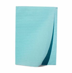 Advance Basic Econoback 3-Ply Towels, 13in x 18in, Aqua, Case/500 - Advance Basic Econoback 3-ply (2-ply tissue/1-ply poly) Towels 13in x 18in Aqua Case/500 - Image 1