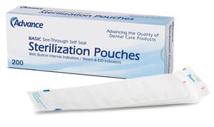 Advance™ Basic Self-Sealing Autoclave Pouches, 3.5" x 5.25", 200/Box - ADVANCE BASIC POUCHES BOX 200 3.5 X 5.25 - Image 1