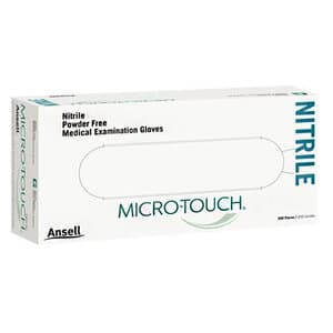 Micro-Touch Nitrile Exam Gloves, Powder Free, Non-Sterile, Extra Large, Blue, 200/Box - MICRO-TOUCH NITRILE PF GLOVES XLARGE BX/200 - Image 1