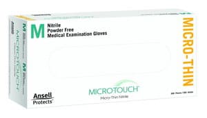 Micro-Touch Micro-Thin Nitrile Exam Gloves, Powder-Free, Blue, Small, 300/Box - MICRO-TOUCH NITRILE GLOVES MICRO-THIN SM BX300 - Image 1