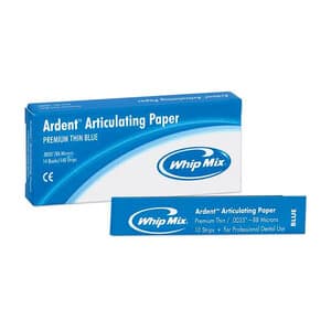 Whip Mix Ardent Premium Thin Articulating Paper, Blue, 0.0035" (88 microns), 140 Strips/Box, 60000 thumbnail 5