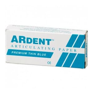 Ardent Articulating Paper Premium X-Thin Blue, 63 Microns (0.0025"), 140 Strips/Box, 10 Strips/Book, 14 Books/Box, Whip Mix #60001 thumbnail 4