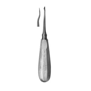 A. Titan Instruments #60B Spade Tip Angled Bone Preservation Elevator, 4mm Tip, Single End, Stainless Steel, 1/Pk thumbnail 6