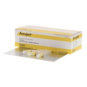 Accuject Disposable Dental Needles, 27 Gauge, Long, Sterile, Box of 100 - ACCUJECT NEEDLES 27GA LONG PK100 - Image 1
