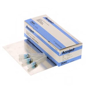 Accuject Disposable Dental Needles, 30 Gauge Extra Short, Sterile, Box of 100 - ACCUJECT NEEDLES 30GA EXTRA SHORT PK100 - Image 1