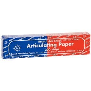 Bausch Arti-Check Micro-Thin Articulating Paper, Straight, 40 Microns, Red/Blue, 200 Strips/Booklet, BK-80 thumbnail 11