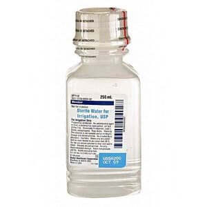 Sterile Water for Irrigation, USP, 250 mL Plastic Pour Bottle, 24/Case (Baxter Healthcare) thumbnail 3