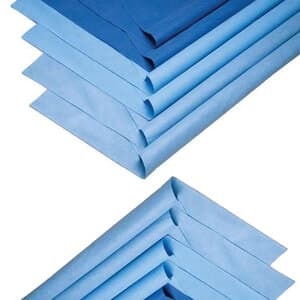 Cardinal Health Sterilization Wrap, 18" x 18", Blue, Case of 1000 (10 packs of 100) - STERILIZATION WRAP 18x18 BLUE CH100 CS/1000 - Image 1