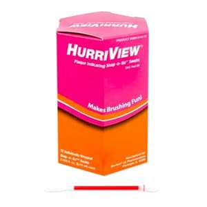 HurriView Plaque Indicating Snap-N-Go Swabs, Disclosing Solution, 0.15 mL, Individually Wrapped, Red, 72/Box thumbnail 6