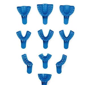 Tray Aways® Disposable Perforated Impression Trays, #7S, Upper Right/Lower Left Quadrant, Blue, 12/Pack, 0921894 thumbnail 5