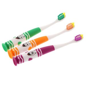 GUM Crayola Pip-Squeaks Kids Toothbrush, Ultra Soft, Ages 2-5, Assorted Colors, 12/Pack, 232PYZ thumbnail 4